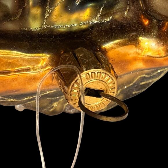 VTG Polanaise Hand Blown Glass Grape Cluster Christmas Ornament Frit Glitter 6” - Picture 4 of 12